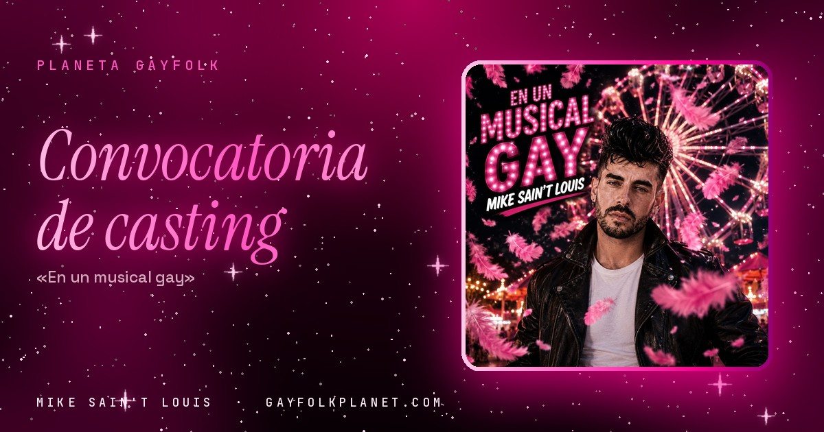 Portada de «En un musical gay», canción de Mike Sain't Louis
