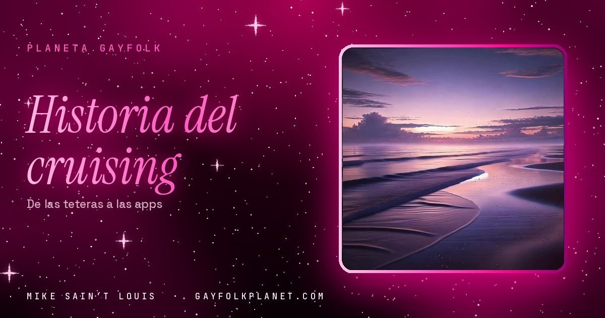Fotograma del videoclip de «Que te mola el cruising», de Mike Sain't Louis, en la portada de «Historia del cruising»