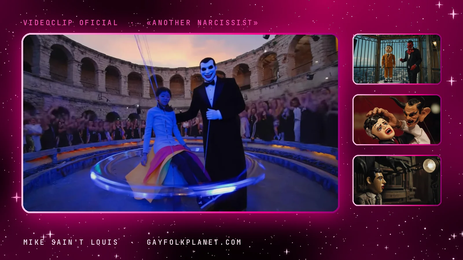 Fotogramas del videoclip oficial de «Another Narcissist», de Mike Sain't Louis