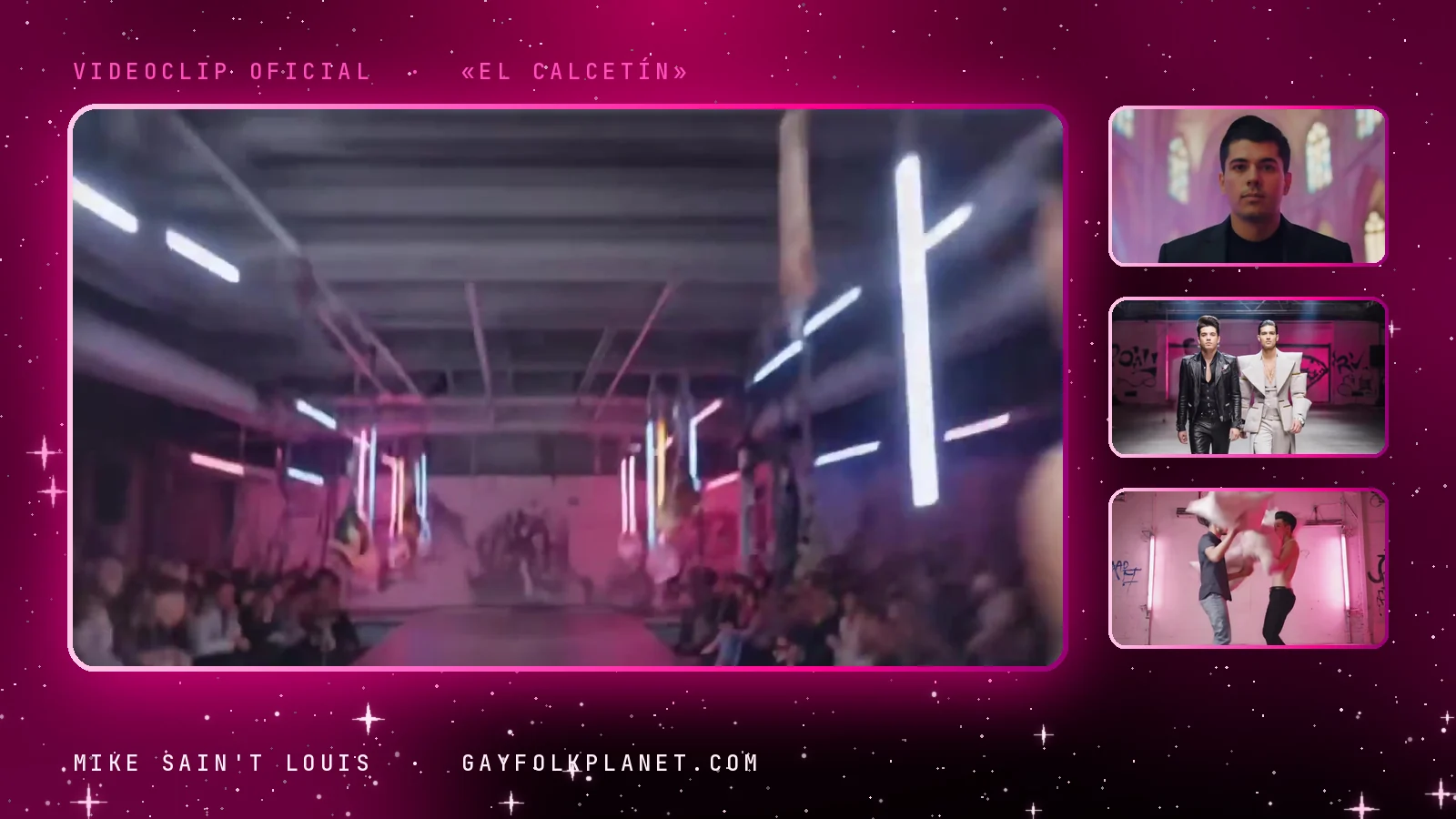 Fotogramas del videoclip oficial de «El calcetín», de Mike Sain't Louis