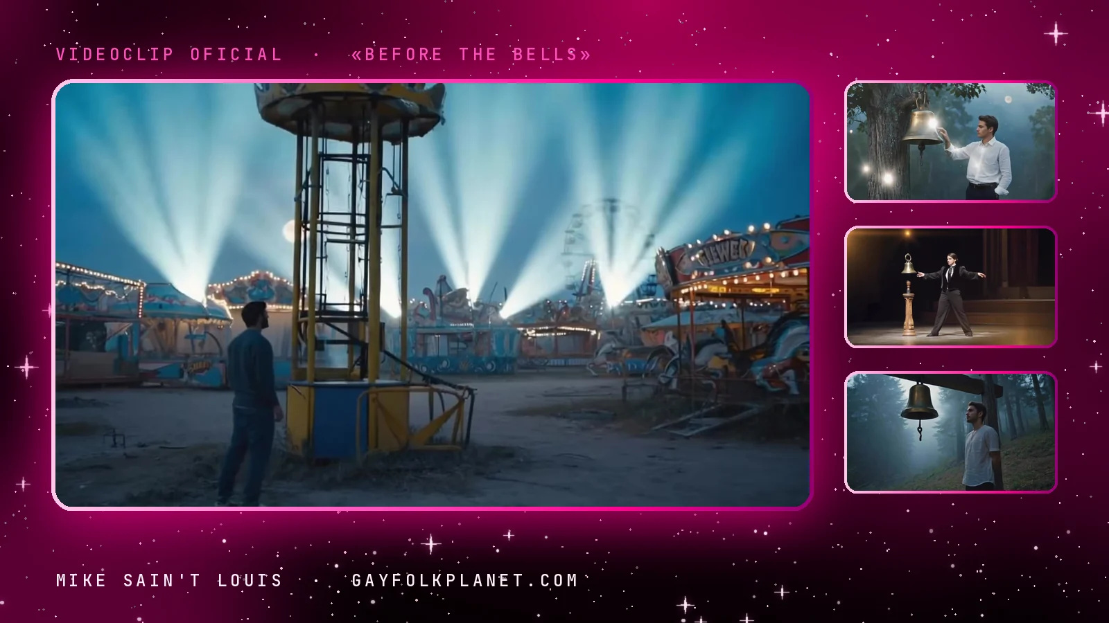 Fotogramas del videoclip oficial de «Before the Bells», de Mike Sain't Louis