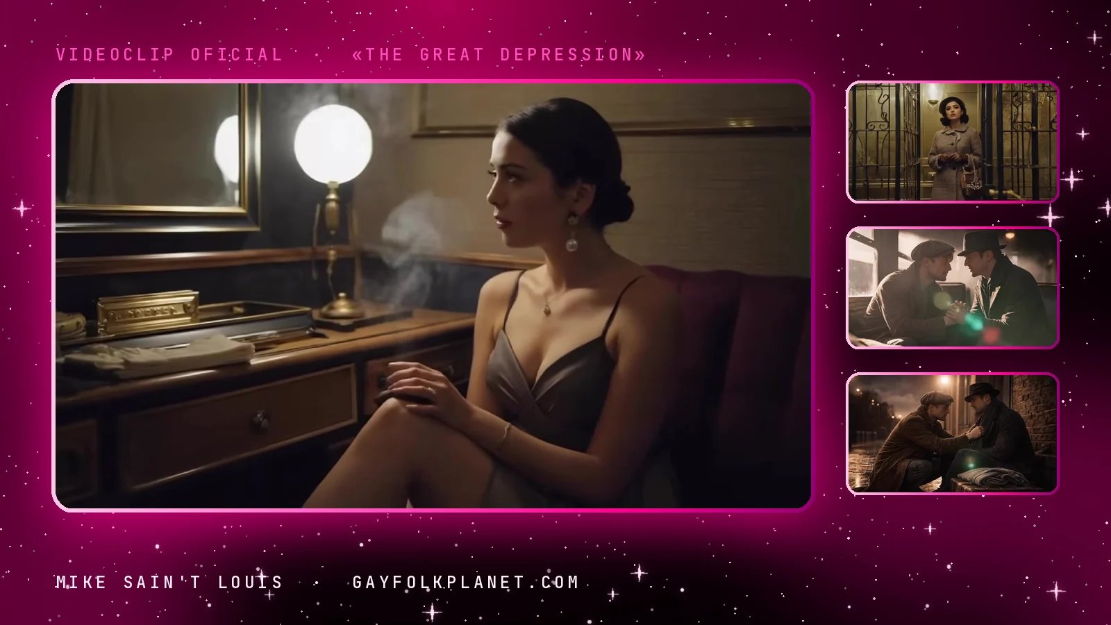 Fotogramas del videoclip oficial de «The Great Depression», de Mike Sain't Louis