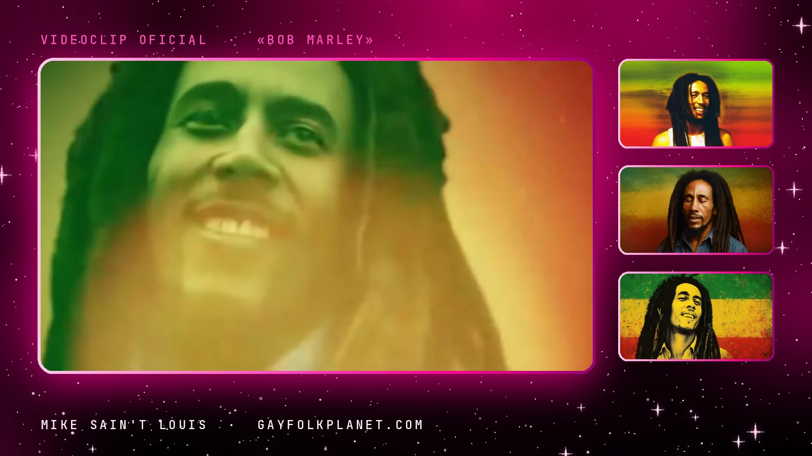 Fotogramas del videoclip oficial de «Bob Marley», de Mike Sain't Louis