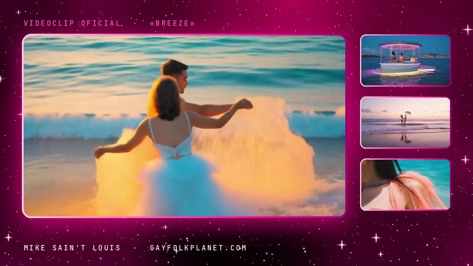 Fotogramas del videoclip oficial de «Breeze», de Mike Sain't Louis