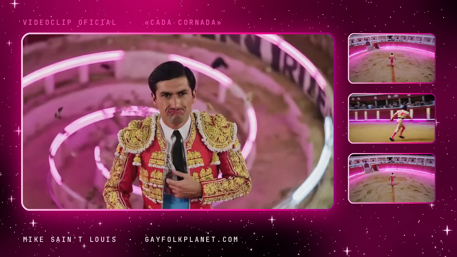 Fotogramas del videoclip oficial de «Cada Cornada», de Mike Sain't Louis