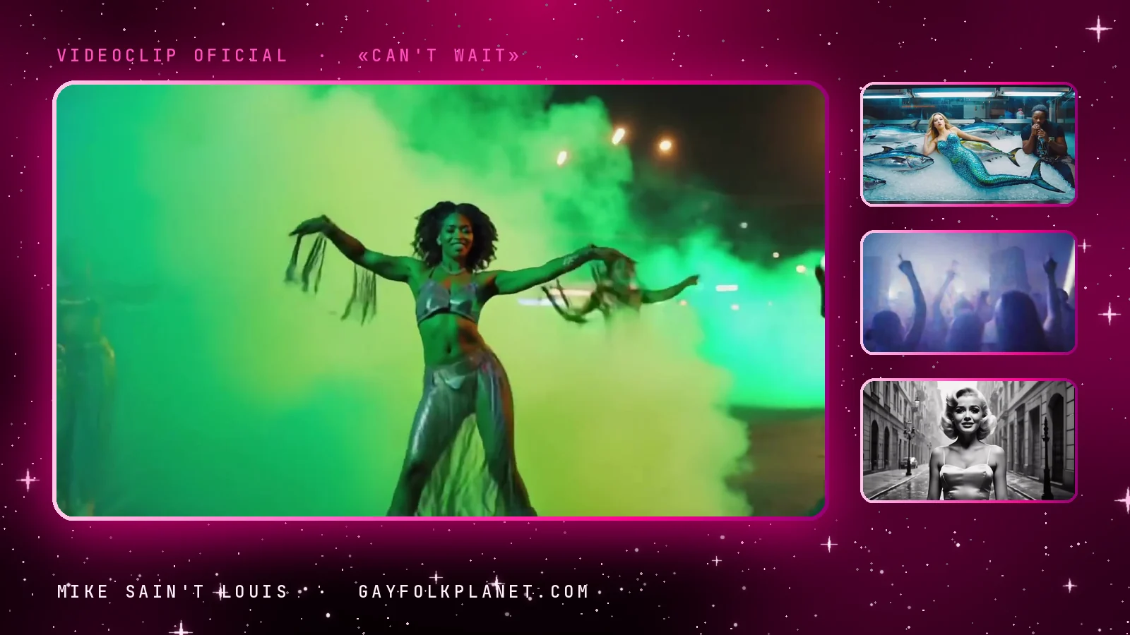 Fotogramas del videoclip oficial de «Can't Wait», de Mike Sain't Louis