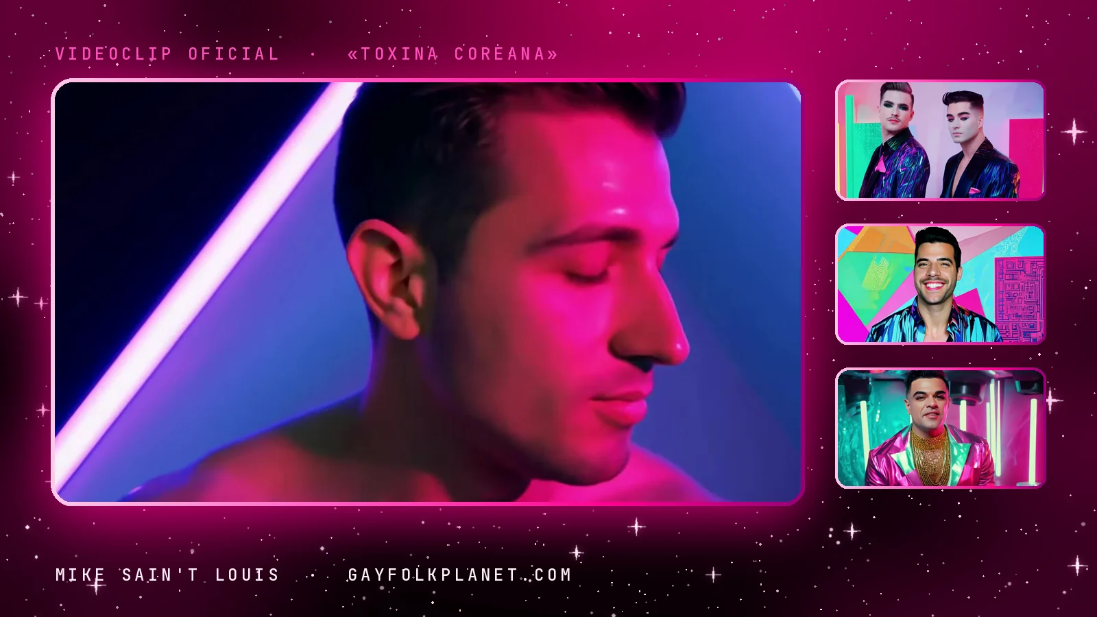 Fotogramas del videoclip oficial de «Toxina coreana», de Mike Sain't Louis