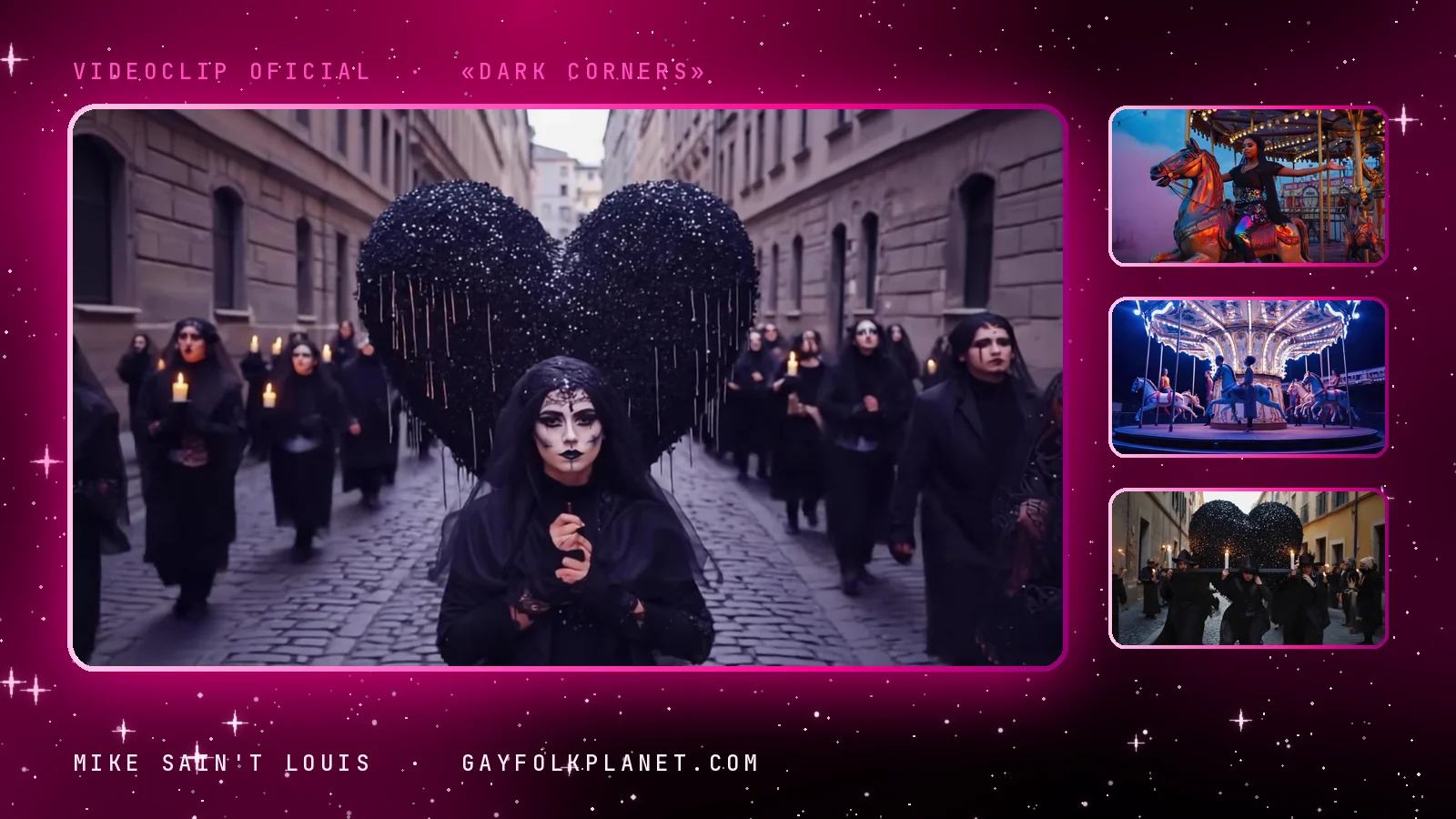 Fotogramas del videoclip oficial de «Dark Corners», de Mike Sain't Louis