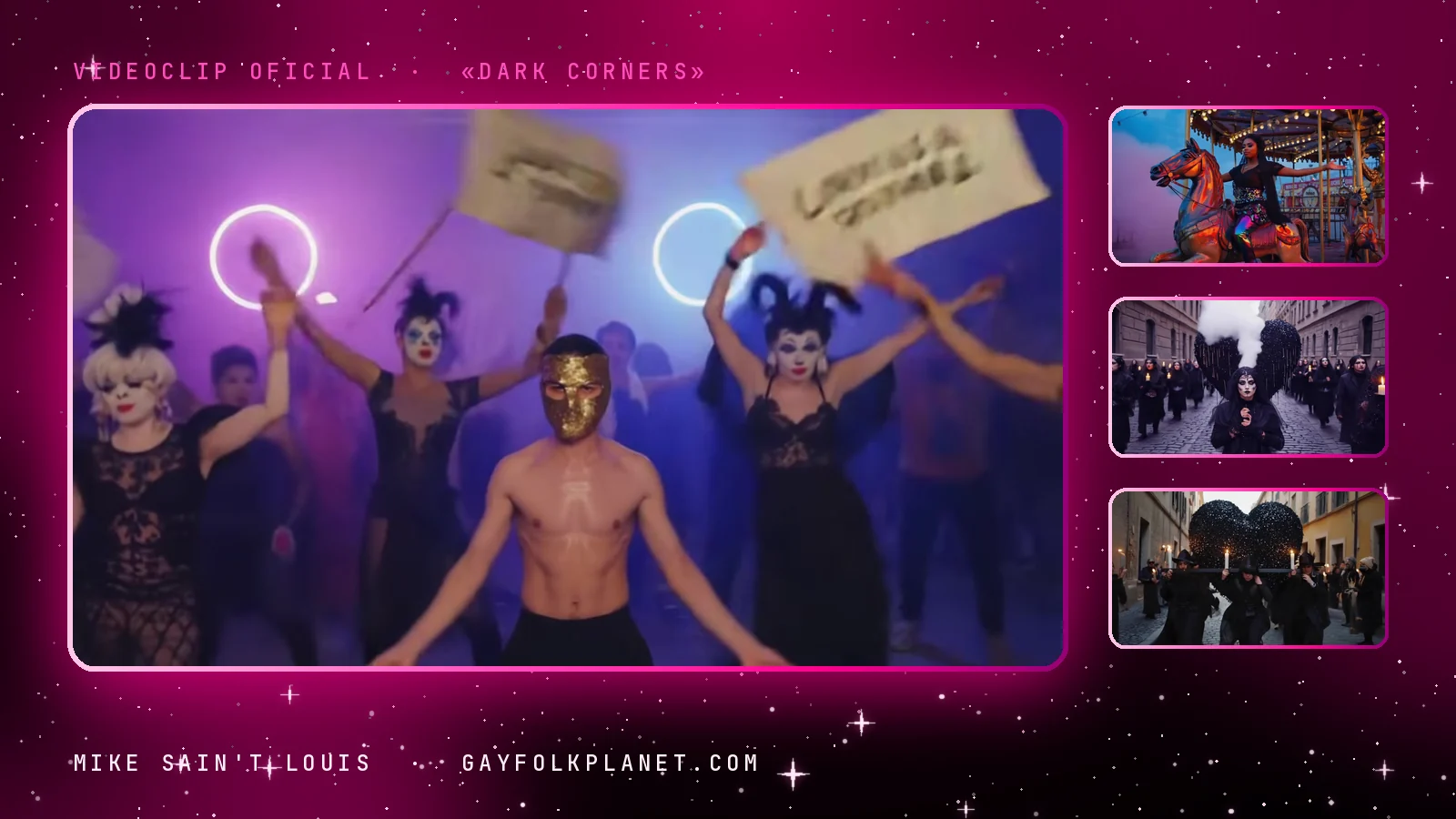 Fotogramas del videoclip oficial de «Dark Corners», de Mike Sain't Louis