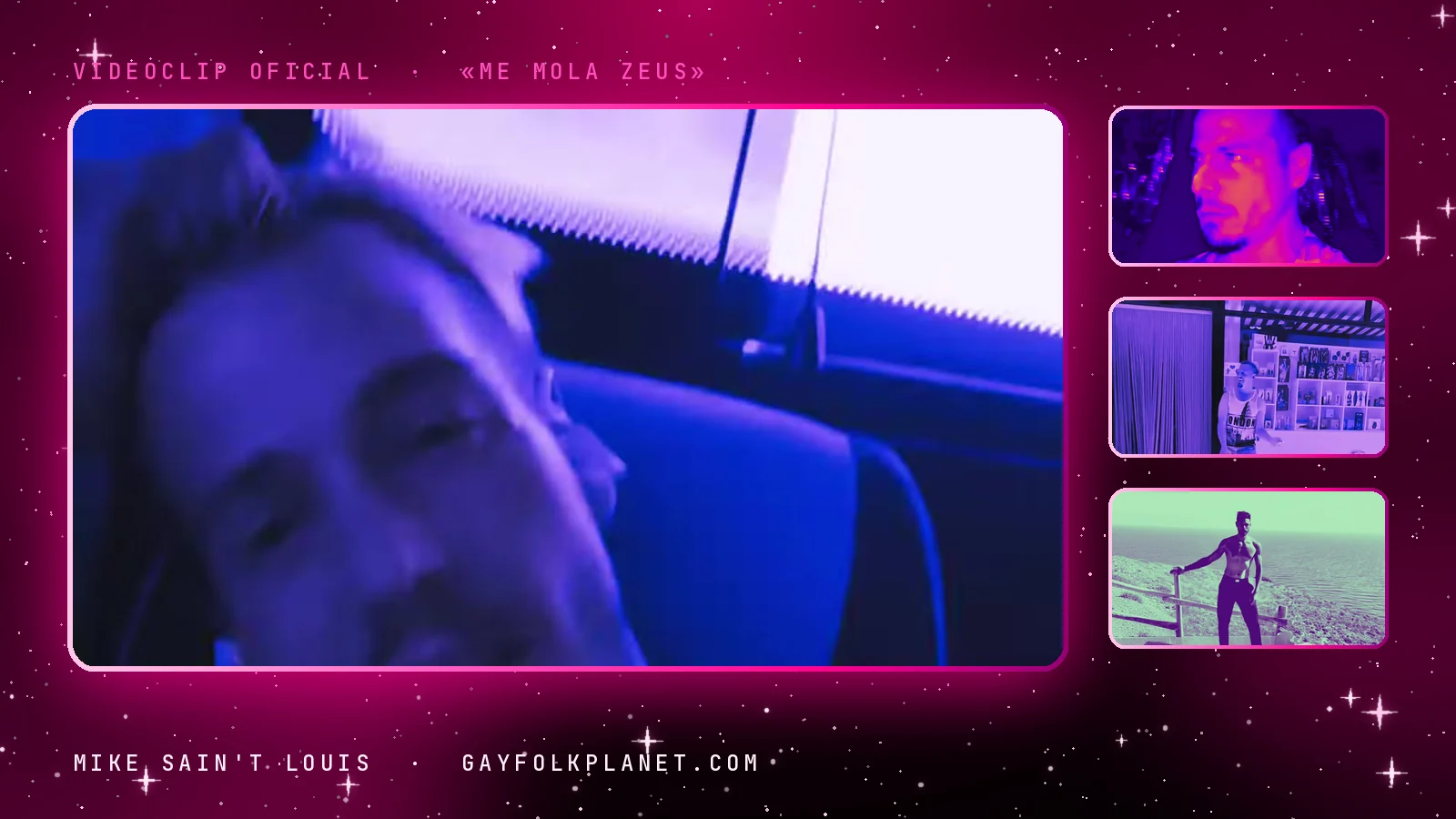 Fotogramas del videoclip oficial de «Me mola Zeus», de Mike Sain't Louis