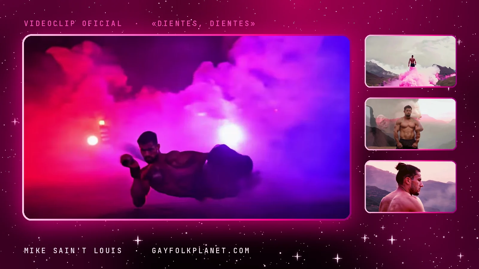 Fotogramas del videoclip oficial de «Dientes, dientes», de Mike Sain't Louis
