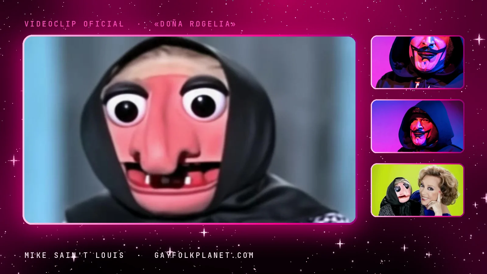 Fotogramas del videoclip oficial de «Doña Rogelia», de Mike Sain't Louis