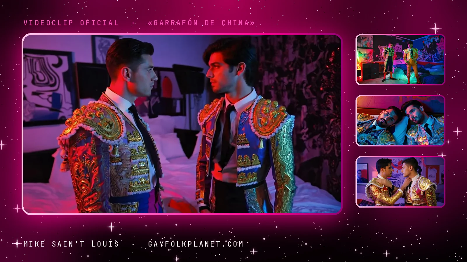 Fotogramas del videoclip oficial de «Garrafón de China», de Mike Sain't Louis