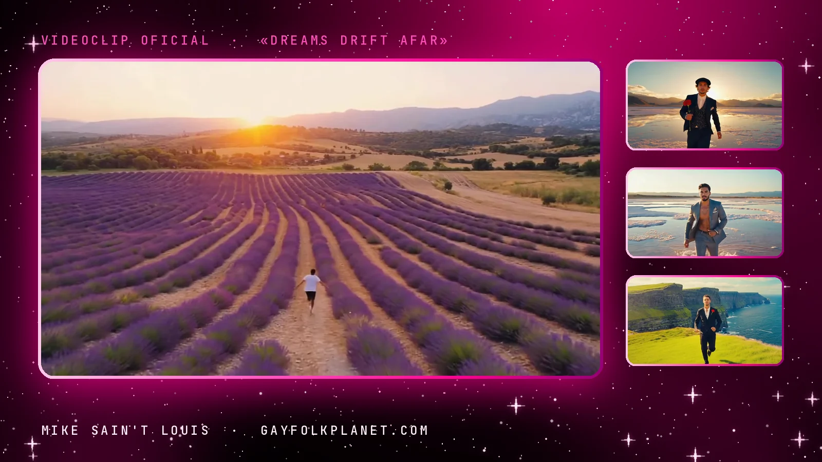 Fotogramas del videoclip oficial de «Dreams Drift Afar», de Mike Sain't Louis