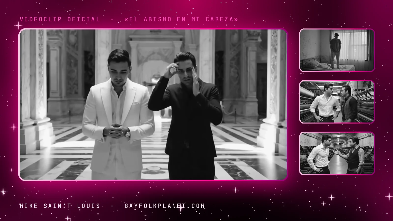 Fotogramas del videoclip oficial de «El Abismo en Mi Cabeza», de Mike Sain't Louis