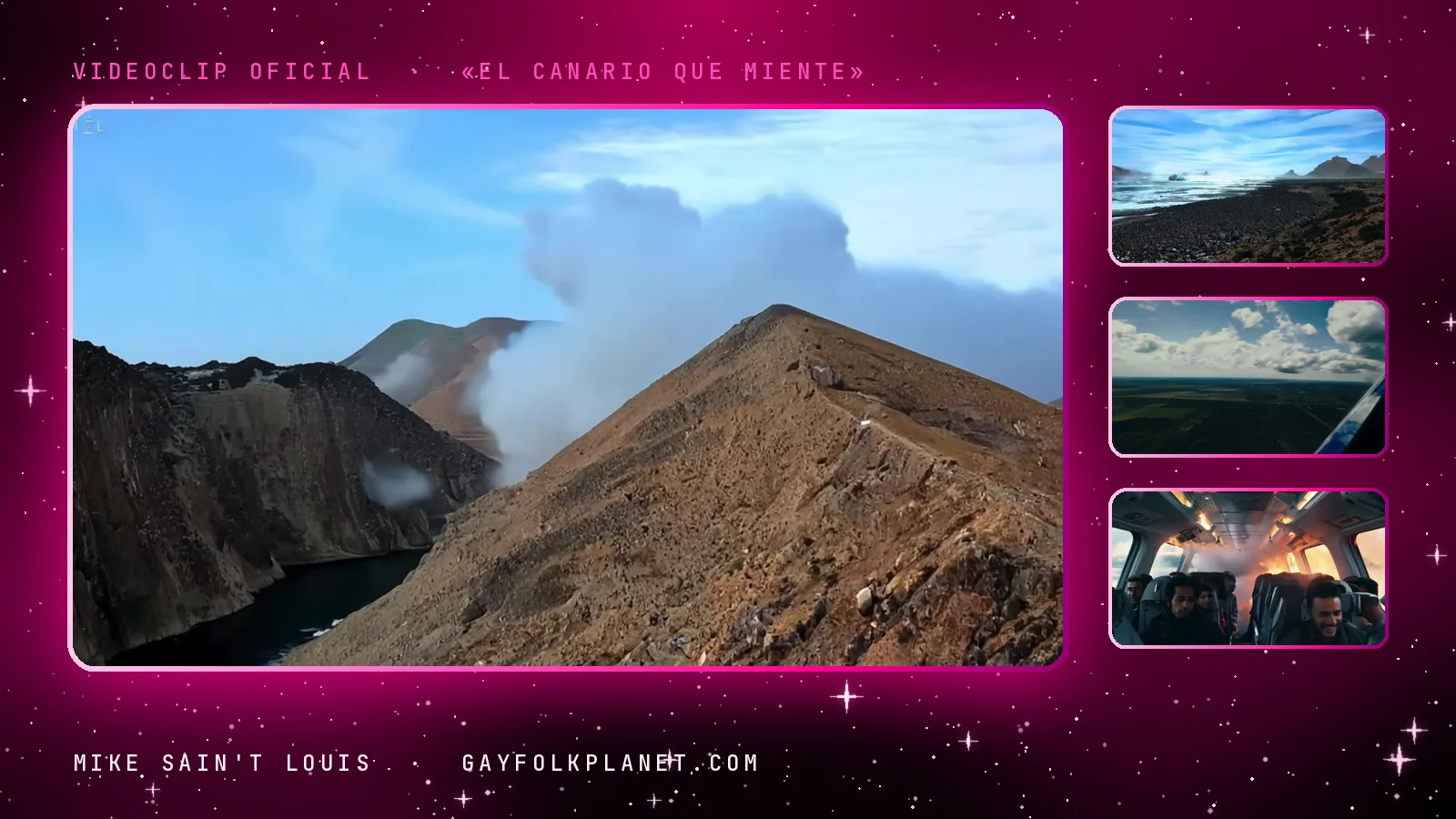 Fotogramas del videoclip oficial de «El canario que miente», de Mike Sain't Louis