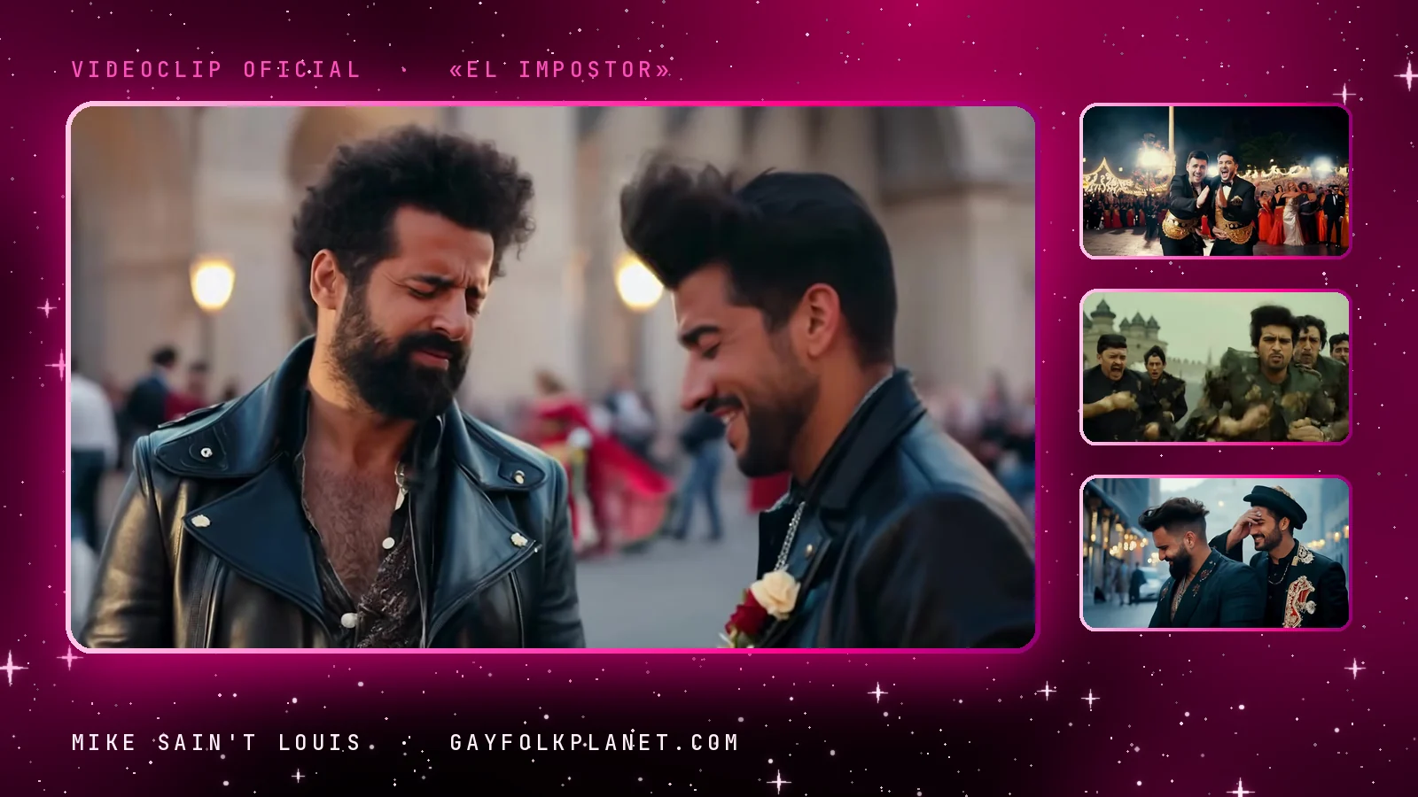 Fotogramas del videoclip oficial de «El impostor», de Mike Sain't Louis