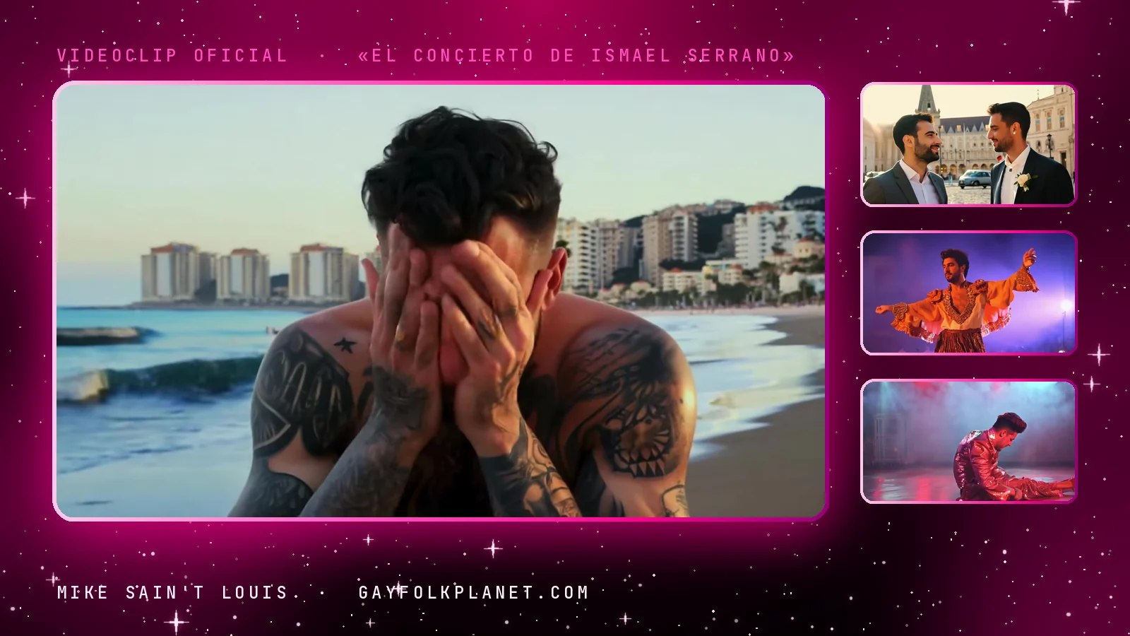 Fotogramas del videoclip oficial de «El concierto de Ismael Serrano», de Mike Sain't Louis