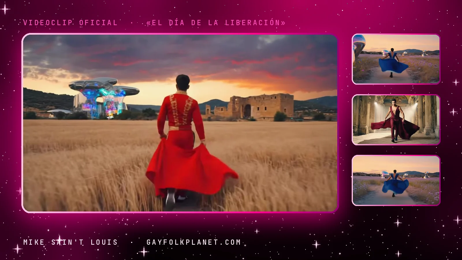 Fotogramas del videoclip oficial de «El día de la liberación», de Mike Sain't Louis