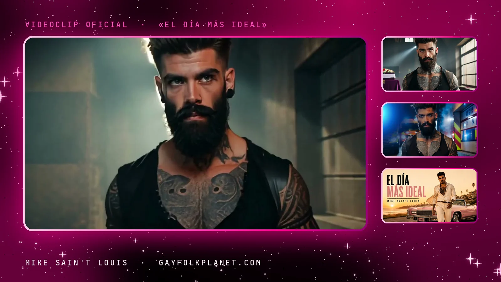 Fotogramas del videoclip oficial de «El día más ideal», de Mike Sain't Louis