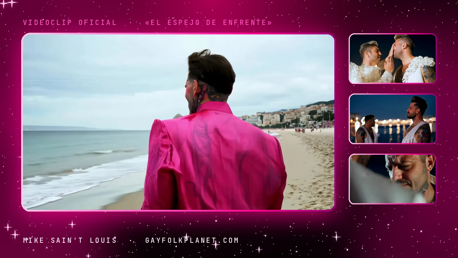 Fotogramas del videoclip oficial de «El espejo de enfrente», de Mike Sain't Louis