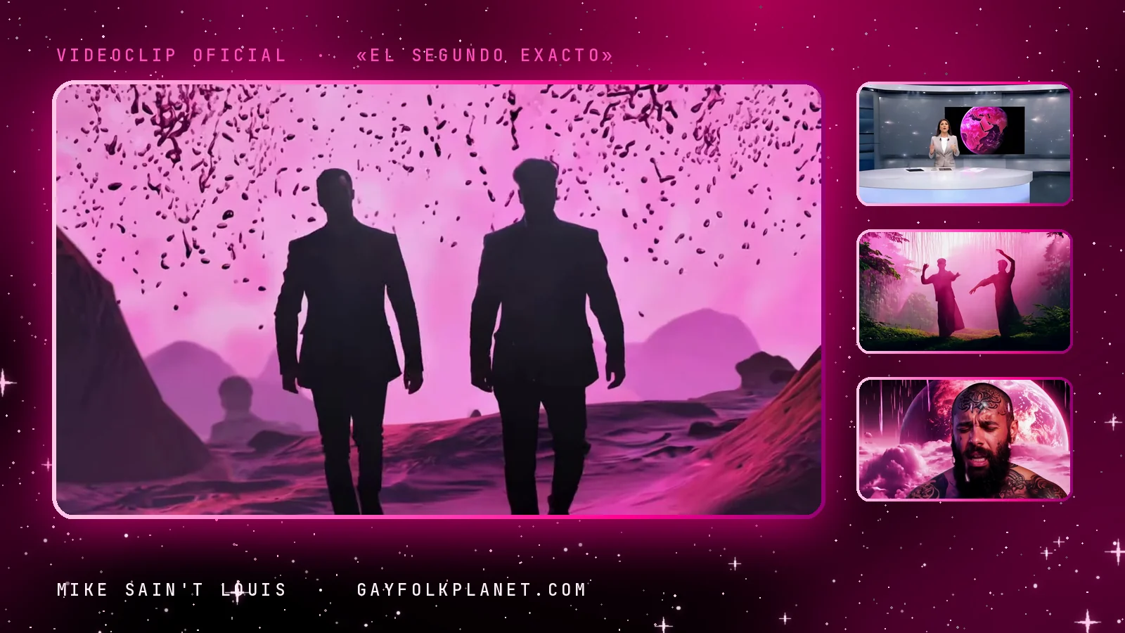 Fotogramas del videoclip oficial de «El segundo exacto», de Mike Sain't Louis