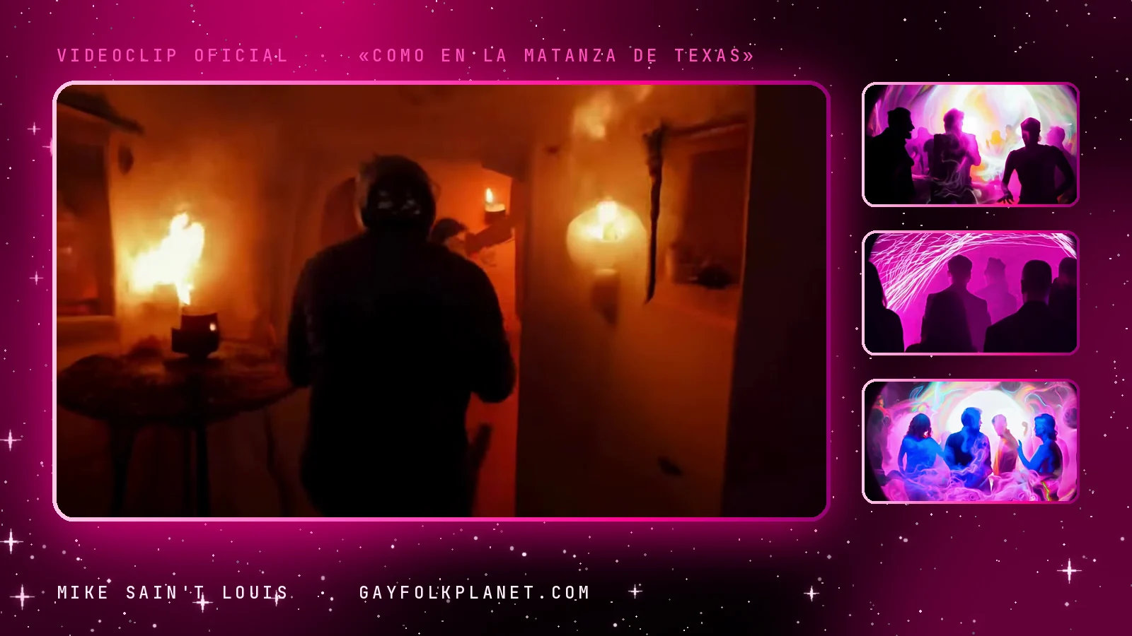 Fotogramas del videoclip oficial de «Como en la matanza de Texas», de Mike Sain't Louis