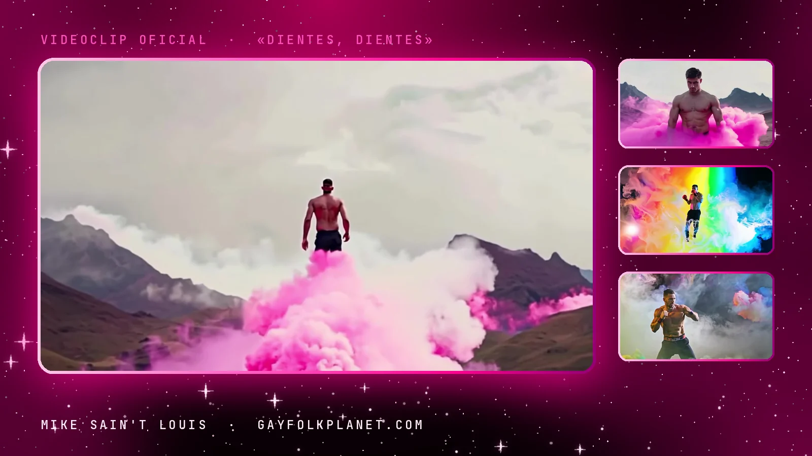 Fotogramas del videoclip oficial de «Dientes, dientes», de Mike Sain't Louis