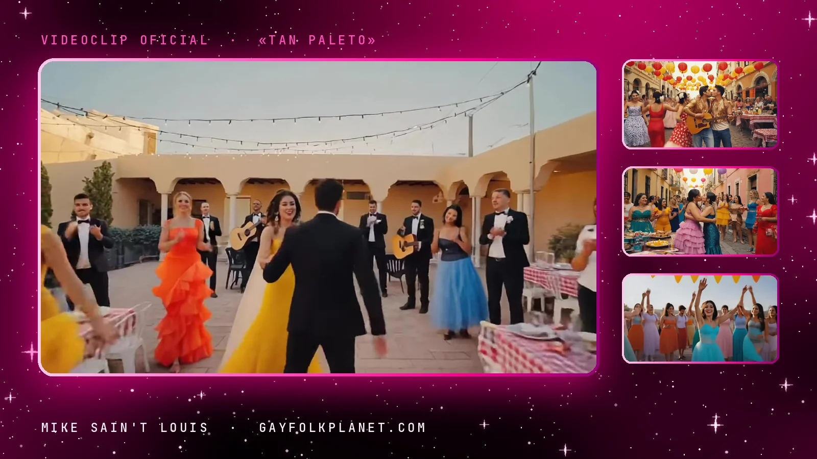 Fotogramas del videoclip oficial de «Tan paleto», de Mike Sain't Louis