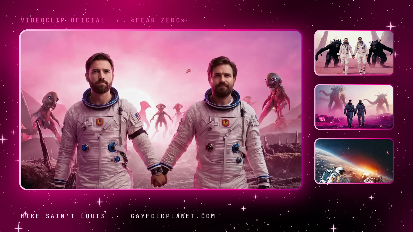 Fotogramas del videoclip oficial de «Fear Zero», de Mike Sain't Louis