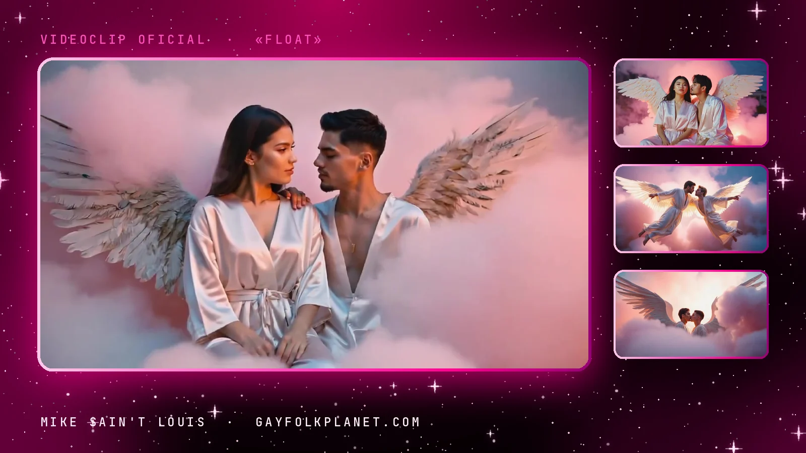 Fotogramas del videoclip oficial de «Float», de Mike Sain't Louis