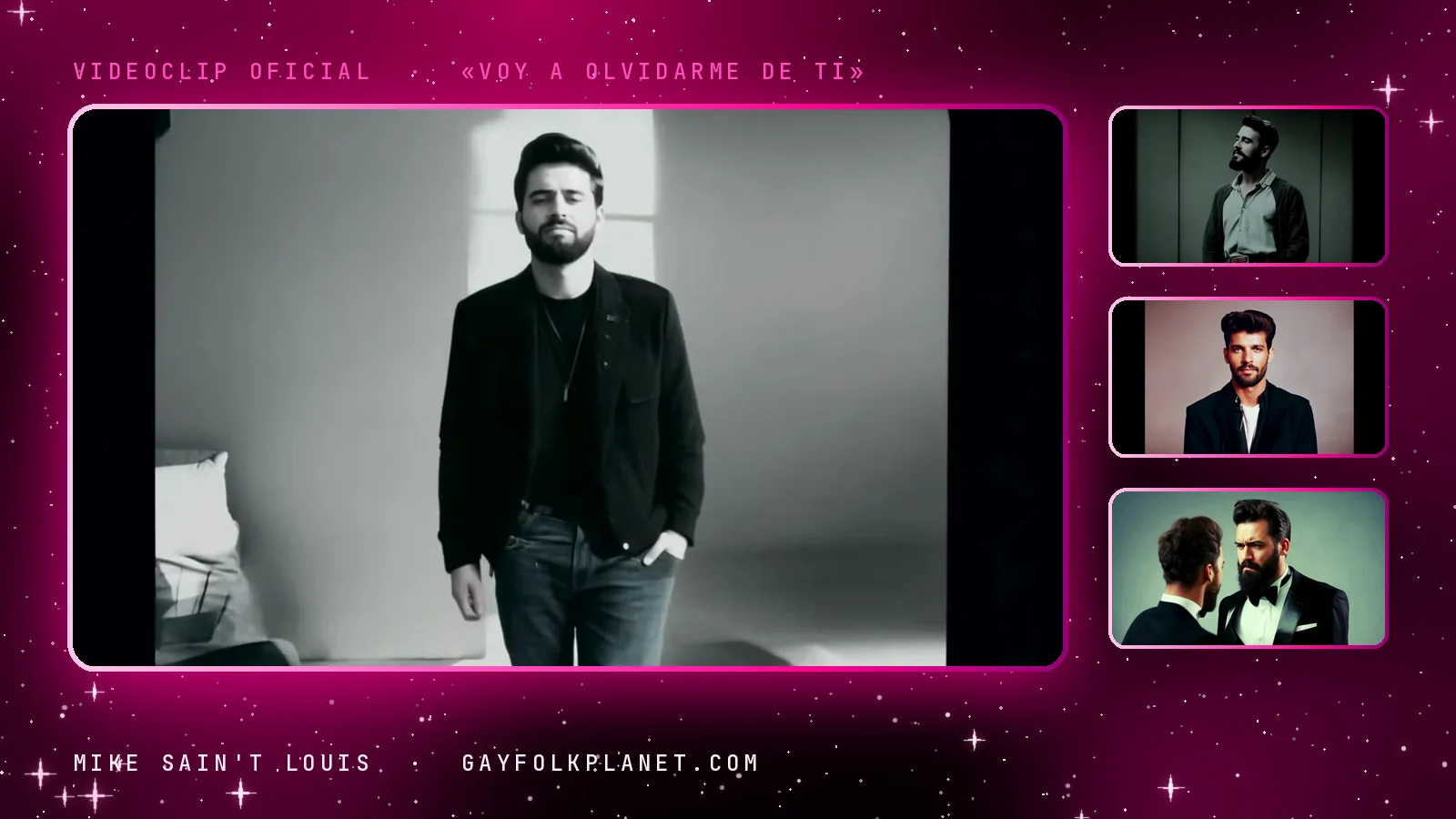 Fotogramas del videoclip oficial de «Voy a olvidarme de ti», de Mike Sain't Louis