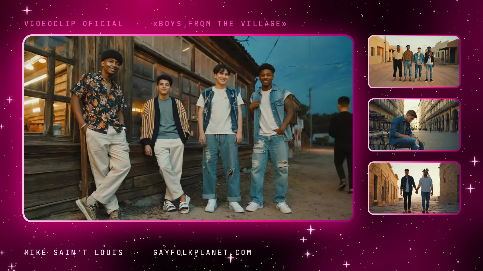 Más fotogramas del videoclip oficial de «Boys from the Village», de Mike Sain't Louis