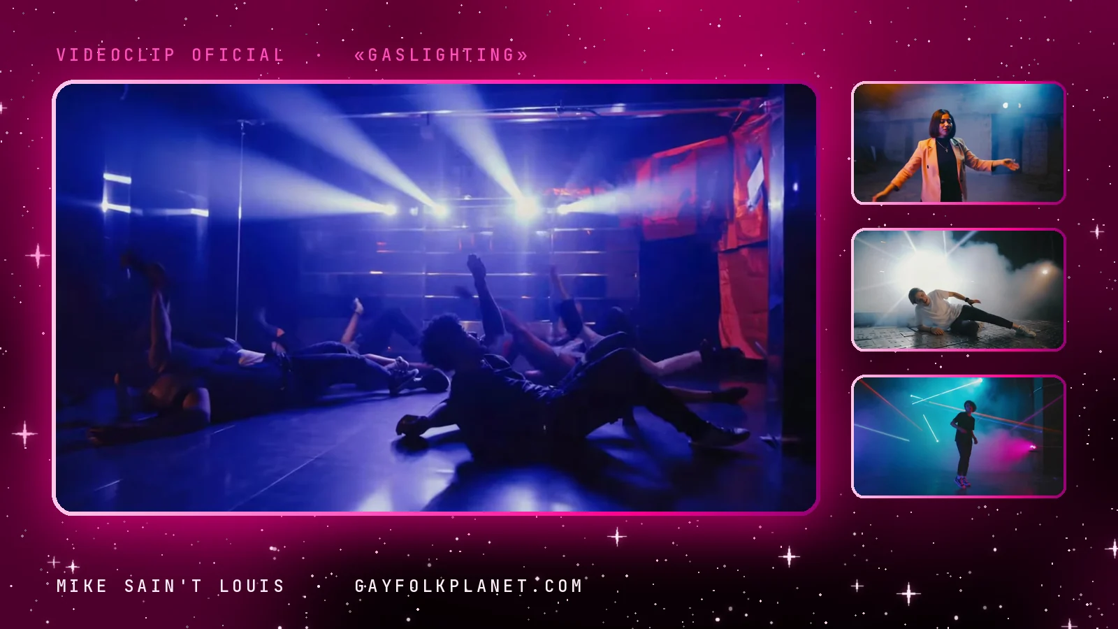 Fotogramas del videoclip oficial de «Gaslighting», de Mike Sain't Louis