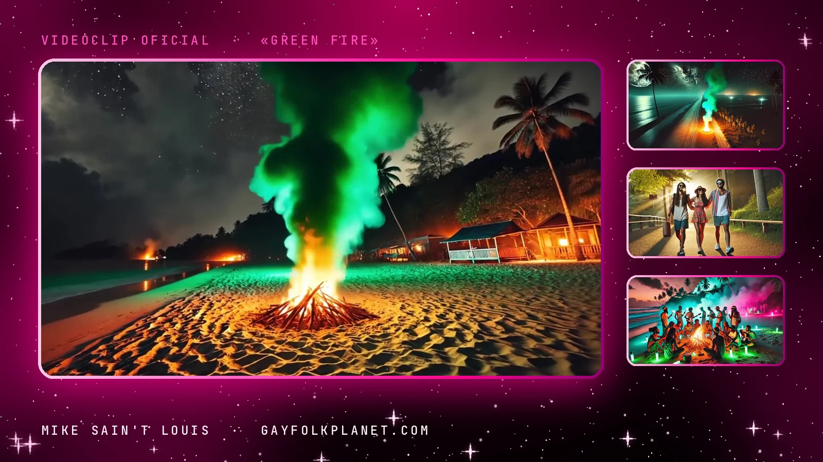 Más fotogramas del videoclip oficial de «Green Fire», de Mike Sain't Louis