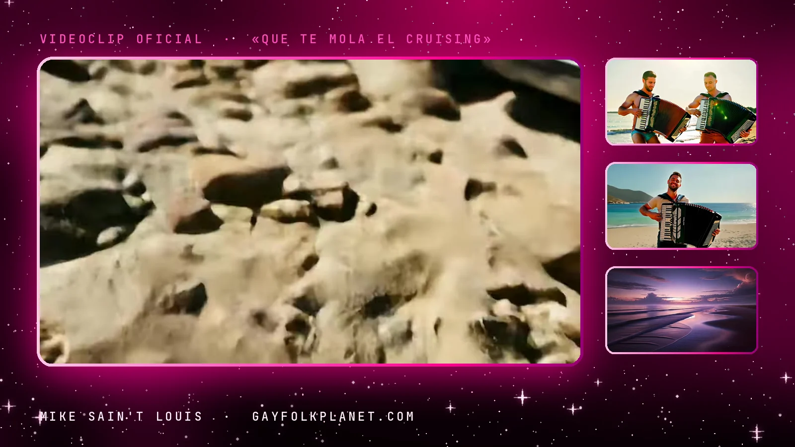 Fotogramas del videoclip oficial de «Que te mola el cruising», de Mike Sain't Louis