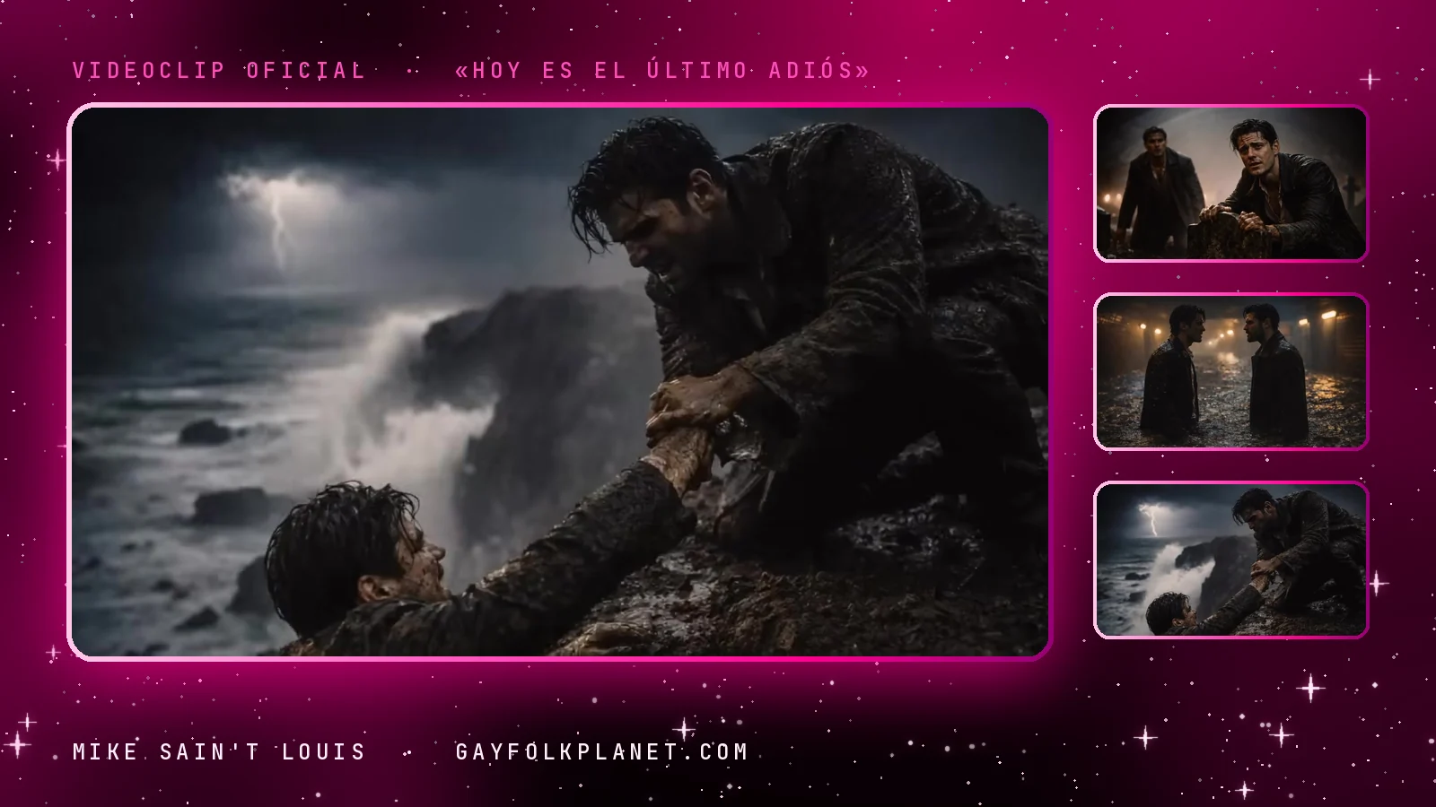 Fotogramas del videoclip oficial de «Hoy es el último adiós», de Mike Sain't Louis