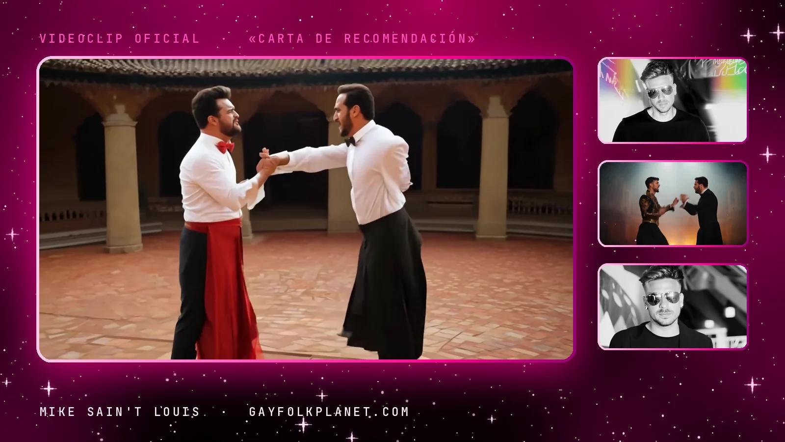 Fotogramas del videoclip oficial de «Carta de recomendación», de Mike Sain't Louis