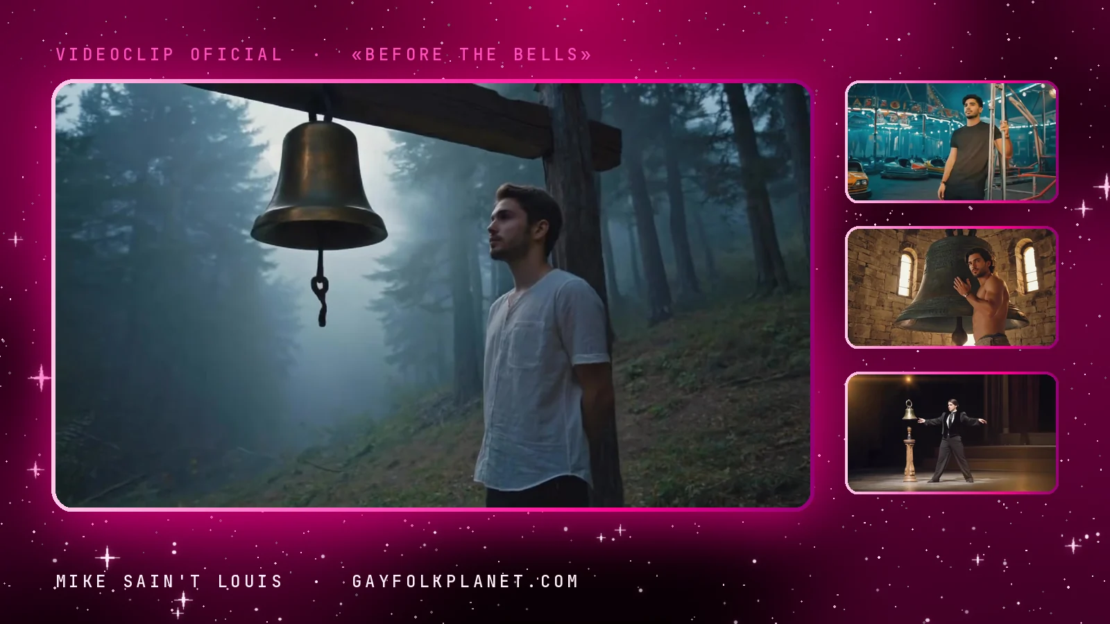 Fotogramas del videoclip oficial de «Before the Bells», de Mike Sain't Louis