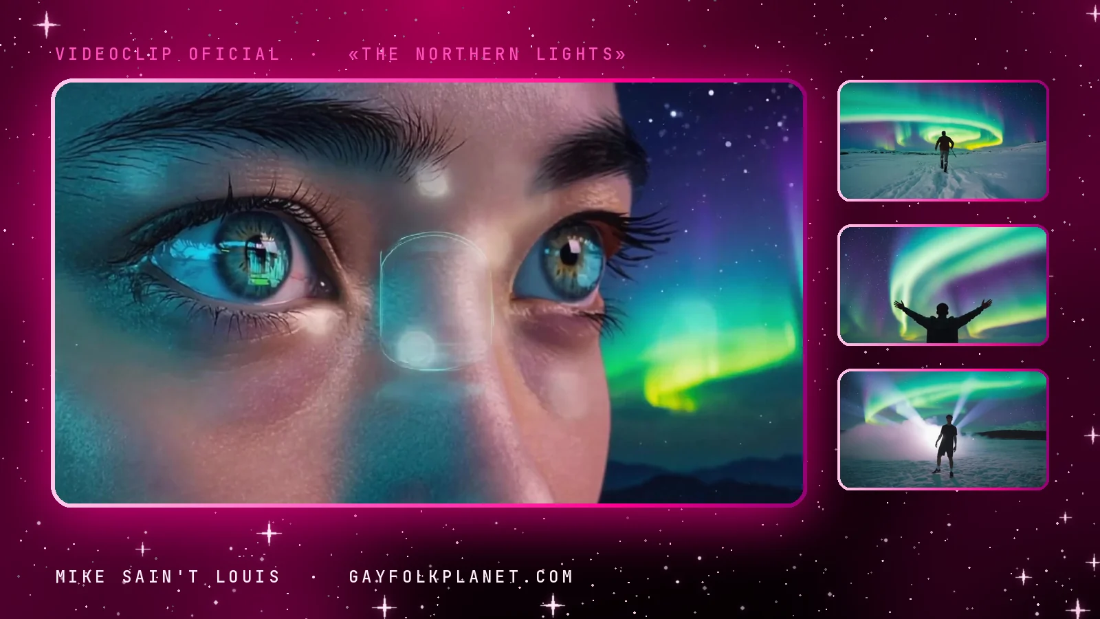 Fotogramas del videoclip oficial de «The Northern Lights», de Mike Sain't Louis