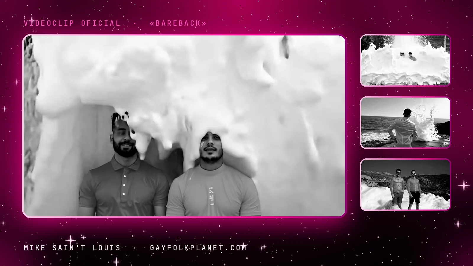Fotogramas del videoclip oficial de «bareback», de Mike Sain't Louis
