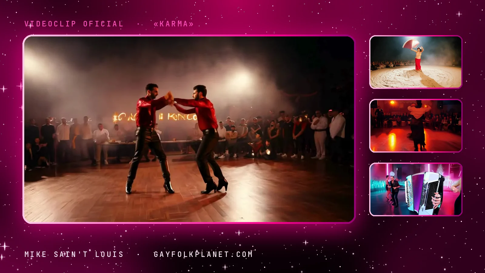 Fotogramas del videoclip oficial de «Karma», de Mike Sain't Louis