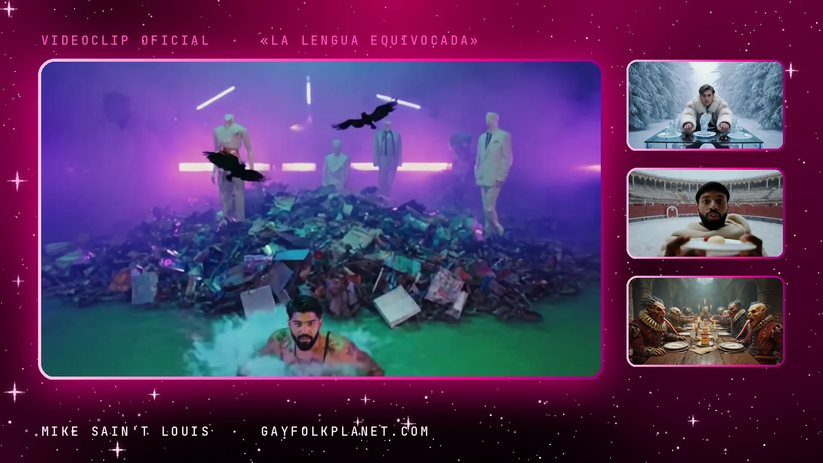 Más fotogramas del videoclip oficial de «La lengua equivocada», de Mike Sain't Louis