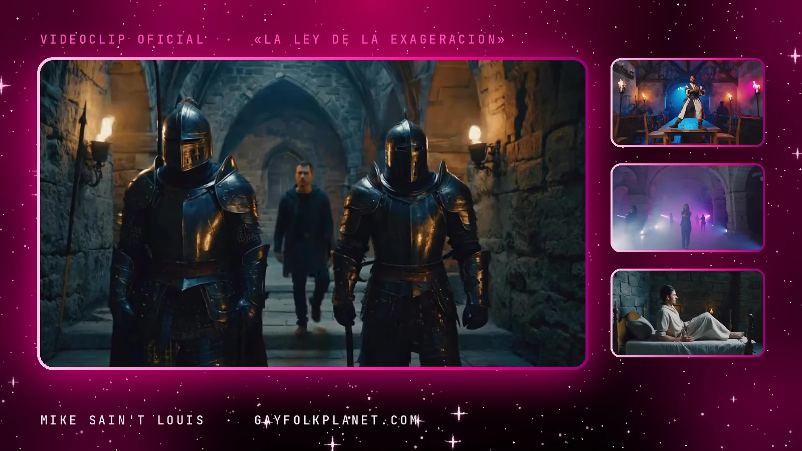 Fotogramas del videoclip oficial de «La ley de la exageracion», de Mike Sain't Louis