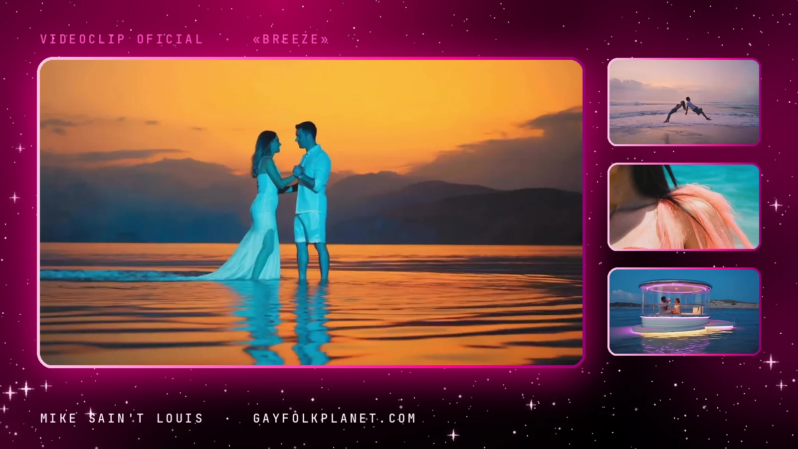 Fotogramas del videoclip oficial de «Breeze», de Mike Sain't Louis