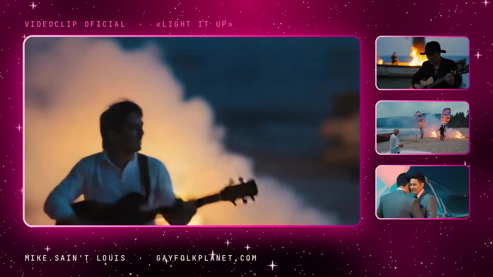 Fotogramas del videoclip oficial de «Light It Up», de Mike Sain't Louis