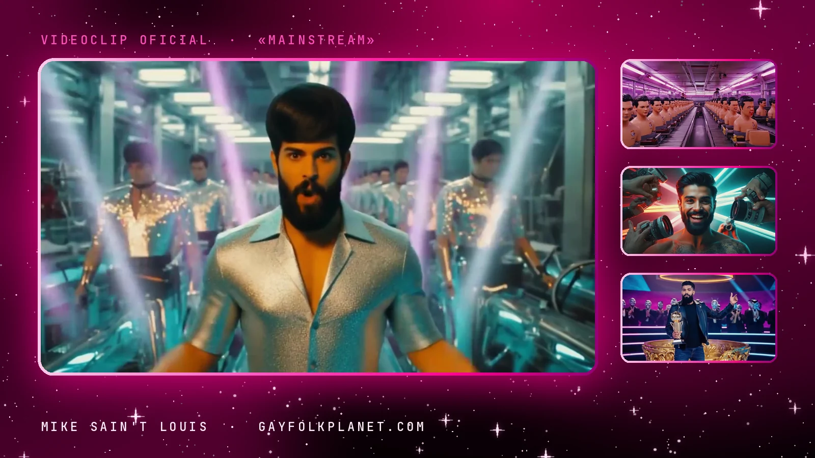Fotogramas del videoclip oficial de «Mainstream», de Mike Sain't Louis