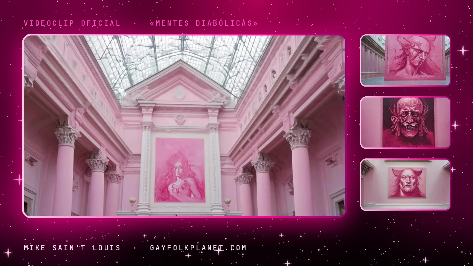 Fotogramas del videoclip oficial de «Mentes Diabólicas», de Mike Sain't Louis