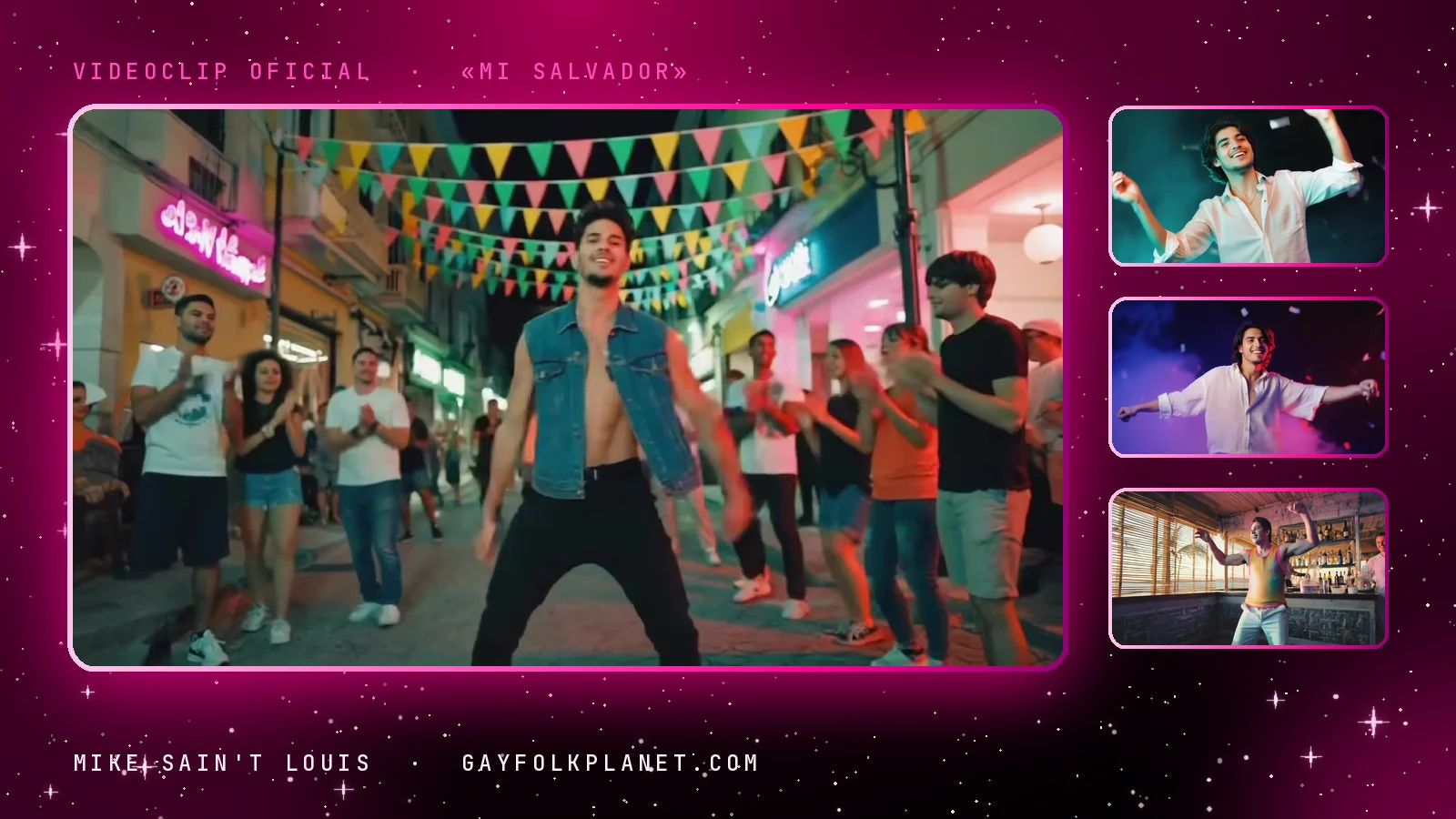 Fotogramas del videoclip oficial de «Mi salvador», de Mike Sain't Louis