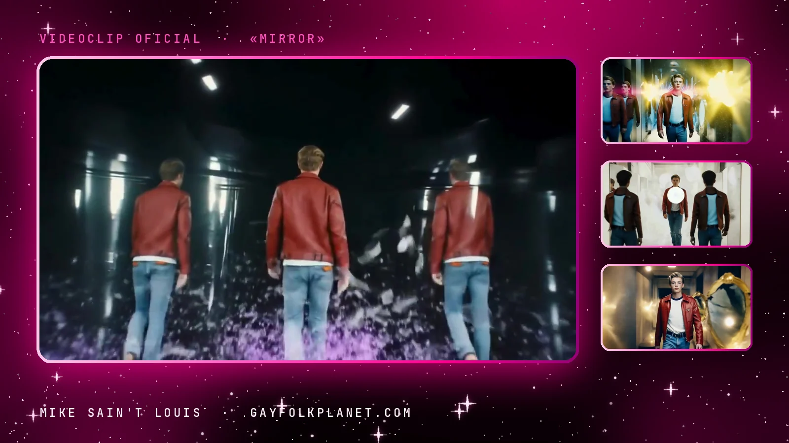 Fotogramas del videoclip oficial de «Mirror», de Mike Sain't Louis